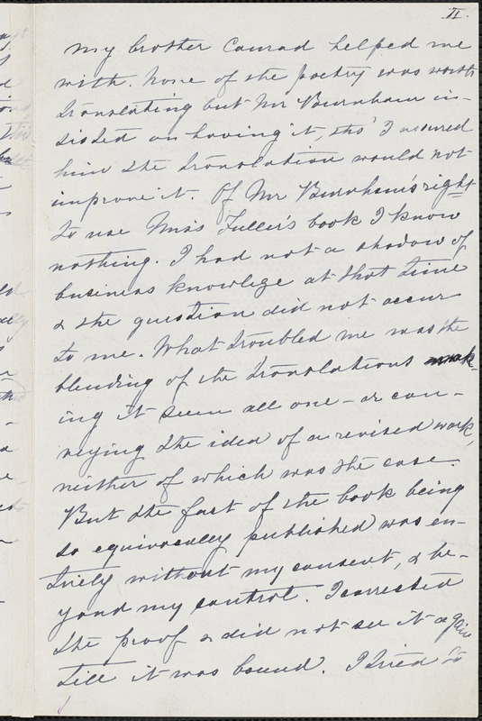 Mrs. Minna Wesselhoeft autograph letter (incomplete),