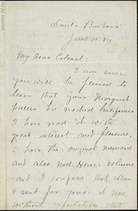 Abraham Willard Jackson autograph letter signed to Thomas Wentworth Higginson, Santa Barbara, Calif., 10 June 1884