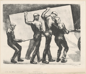 Men lifting a marble slab