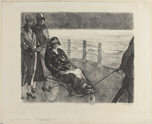 A lady in a bath chair