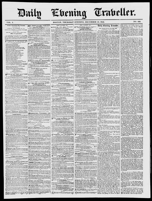 Daily Evening Traveller. December 18, 1845 - Digital Commonwealth