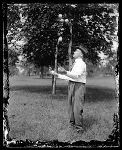 A man juggling