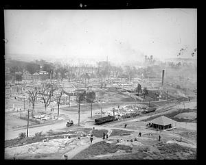 Fire ruins, possibly the Great Salem Fire of 1914