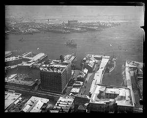 Bird's eye view toward East Boston