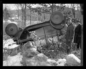 Overturned car