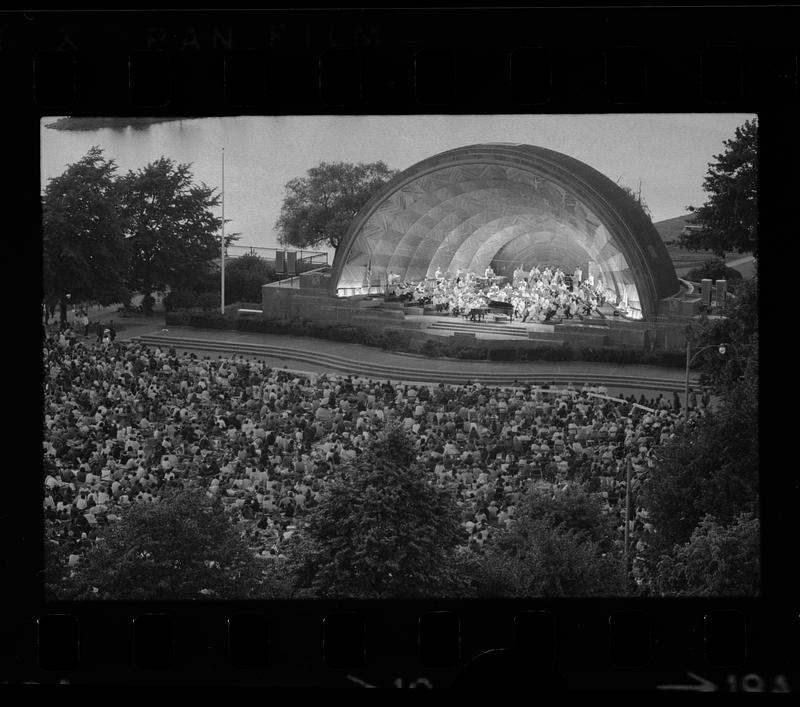 Boston Pops summer concert at Hatch Shell, Charles River embankment