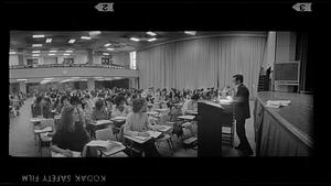 Boston University lecture class at Hayden Hall, Commonwealth Avenue, Boston