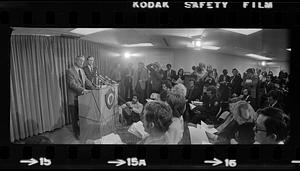 Governor Frank Sargent holds a press conference, Boston