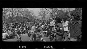 Springtime crowd enjoys an outdoor concert on the Common, Boston