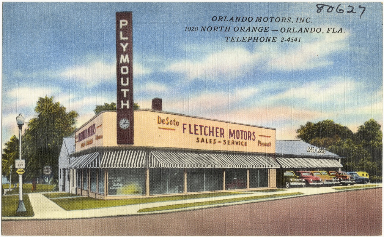 Orlando Motors, Inc., 1020 North Orange- Orlando, Florida, telephone 2-4541