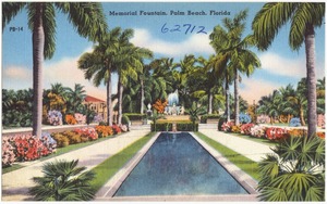 Memorial Fountain, Palm beach, Florida