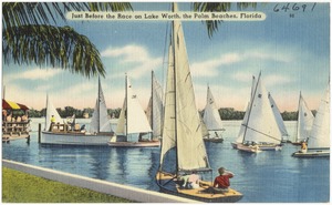 Just before the race on Lake Worth, the Palm Beaches, Florida