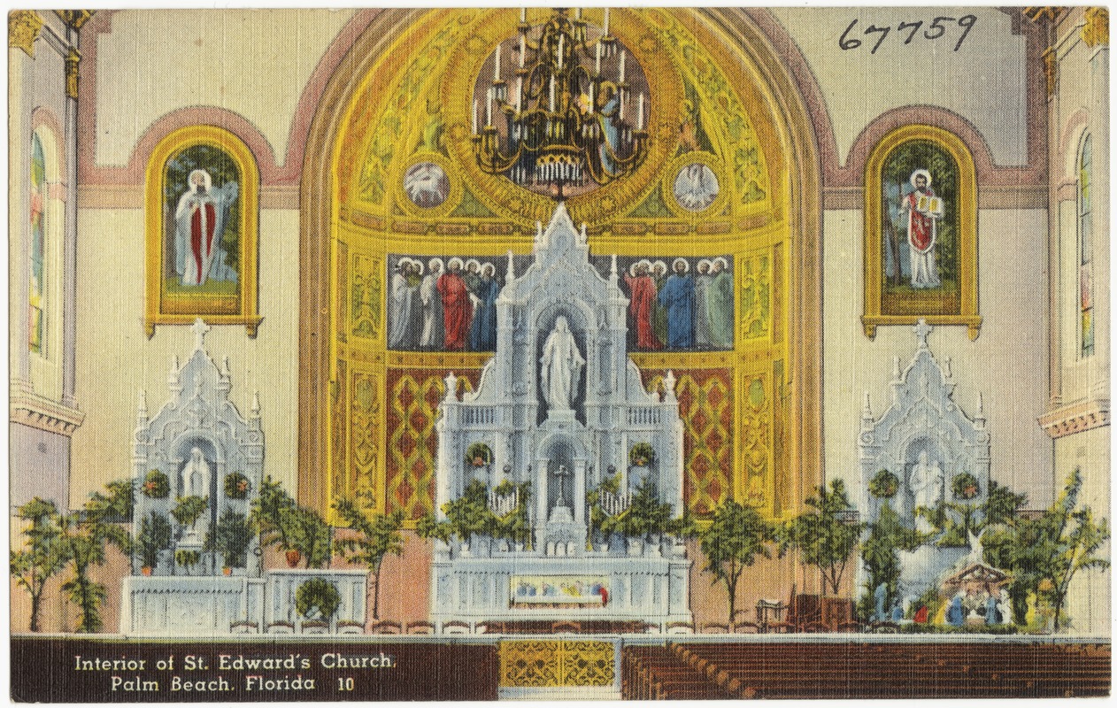 Interior of St. Edward's Church, Palm Beach, Florida