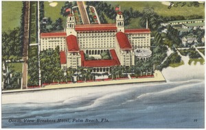 Ocean view Breakers Hotel, Palm Beach, Florida