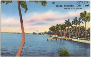 Along beautiful Lake Worth at Palm Beach, Florida