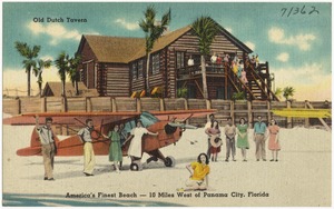 Old Dutch Tavern, America's finest bathing beach- 10 miles west of Panama City, Florida