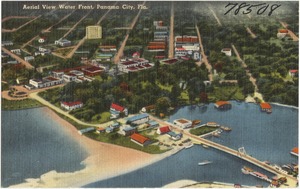 Aerial view water front, Panama City, Florida