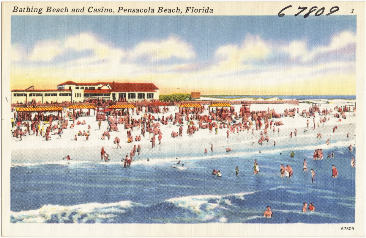 Bathing beach and casino, Pensacola Beach, Florida - Digital Commonwealth