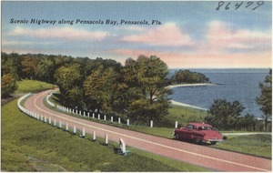 Scenic highway along Pensacola Bay, Pensacola, Florida