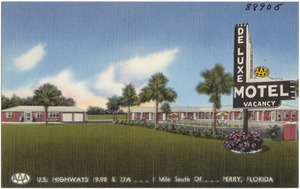 Deluxe Motel, U.S. Highways 19-98 & 27A, 1 mile south of Perry, Florida