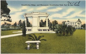 Constitution bldgs. And Monument, Constitution Park, Port St. Joe, Florida`