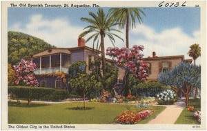The old Spanish Treasury, St. Augustine, Florida, the oldest city in the United States