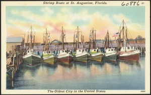Shrimp boats at St. Augustine, Florida, the oldest city in the United States