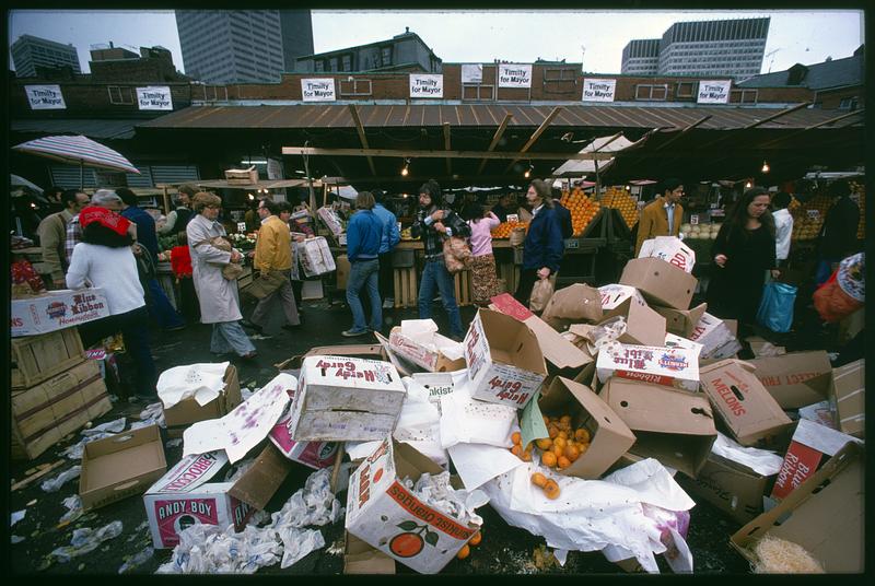 Saturday produce sellers, Haymarket Square, Boston