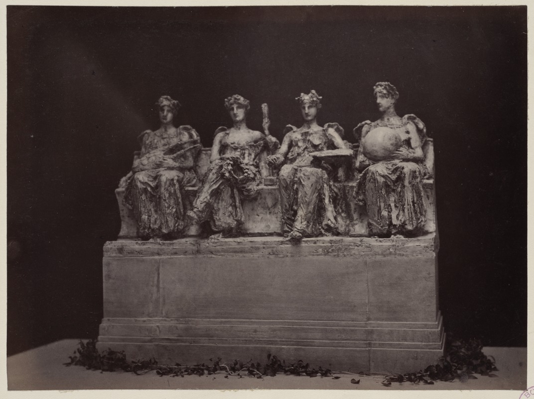 Plaster model of Augustus Saint-Gaudens work for platform in front of McKim Building