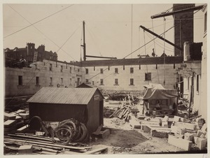 Interior of Courtyard, construction of the McKim Building