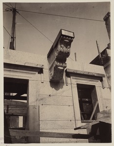 Bracket for balcony on East wall of Courtyard, construction of the McKim Building