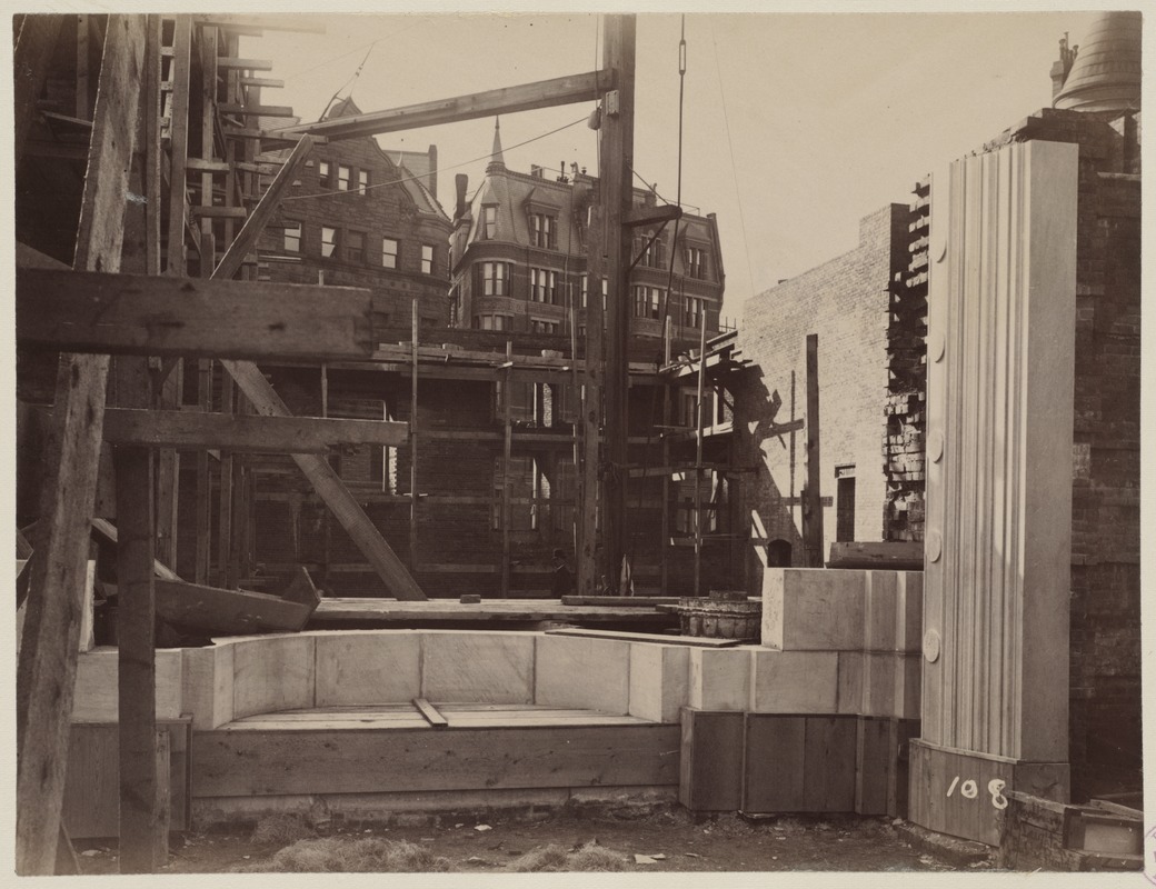 South side of vestibule, construction of the McKim Building