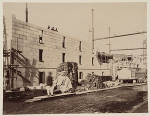 Blagden Street side, construction of the McKim Building