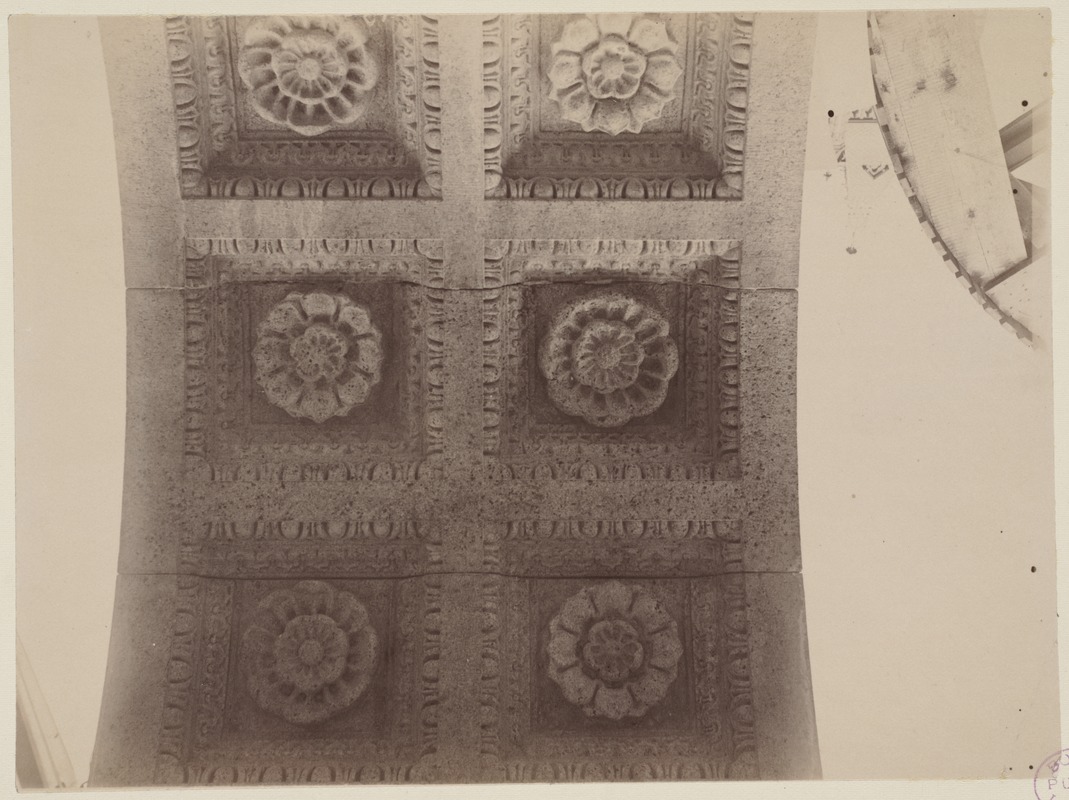 Soffit of the Dartmouth Street entrance arches, construction of the McKim Building