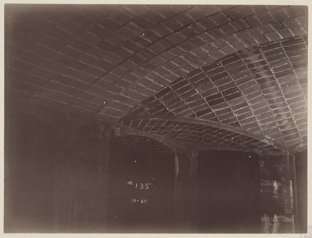 Guastavino tile arch ceiling in basement, construction of the McKim Building