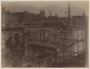 View of Courtyard, construction of the McKim Building