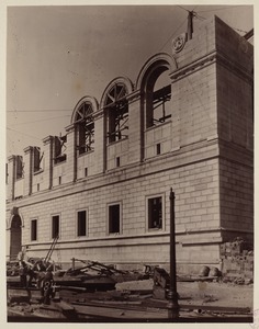 Bates Hall windows, construction of the McKim Building