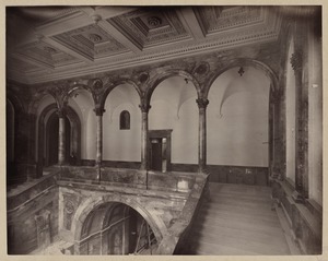 Arcade and staircase, construction of the McKim Building