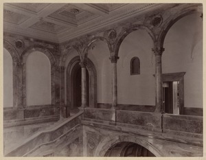 Northeast corner of staircase and second floor arcade, construction of the McKim Building