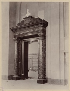Marble doorway, Bates Hall, construction of the McKim Building