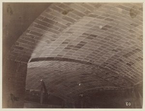 Completed Guastavino tile vaults in basement, construction of the McKim Building
