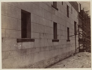 North wall of Courtyard, construction of the McKim Building
