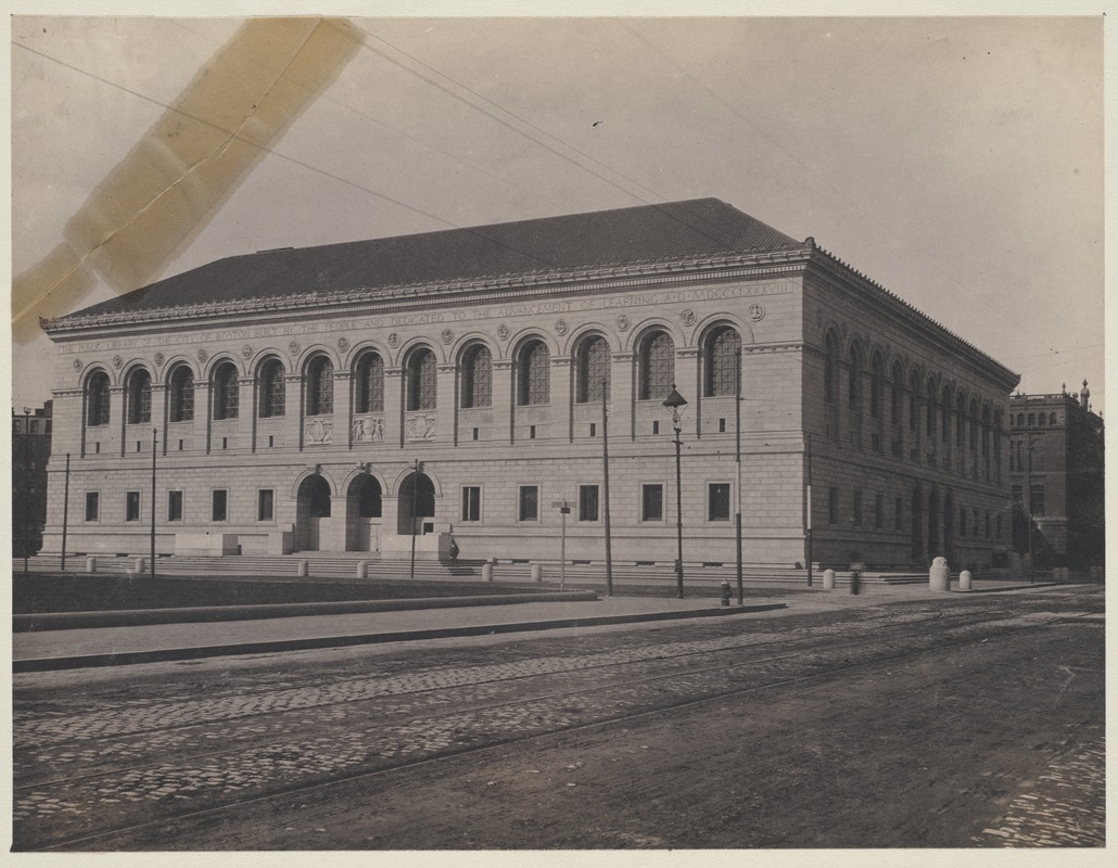 Dartmouth St. Facade, construction of the McKim Building