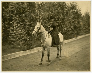 Annie Sullivan Riding a Horse in Hollywood