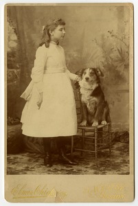 Helen Keller, with her dog