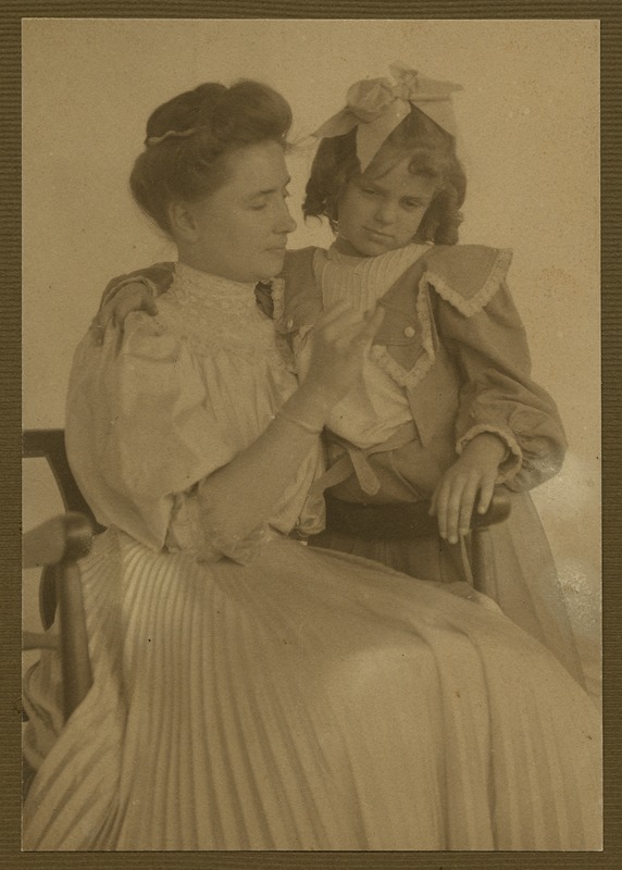 Helen Keller and Unidentified Child