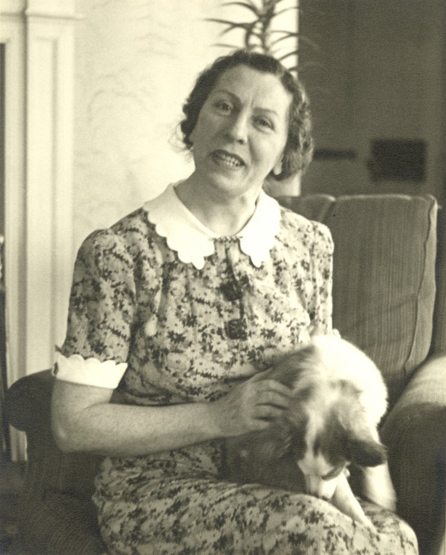Polly Thomson with Dog