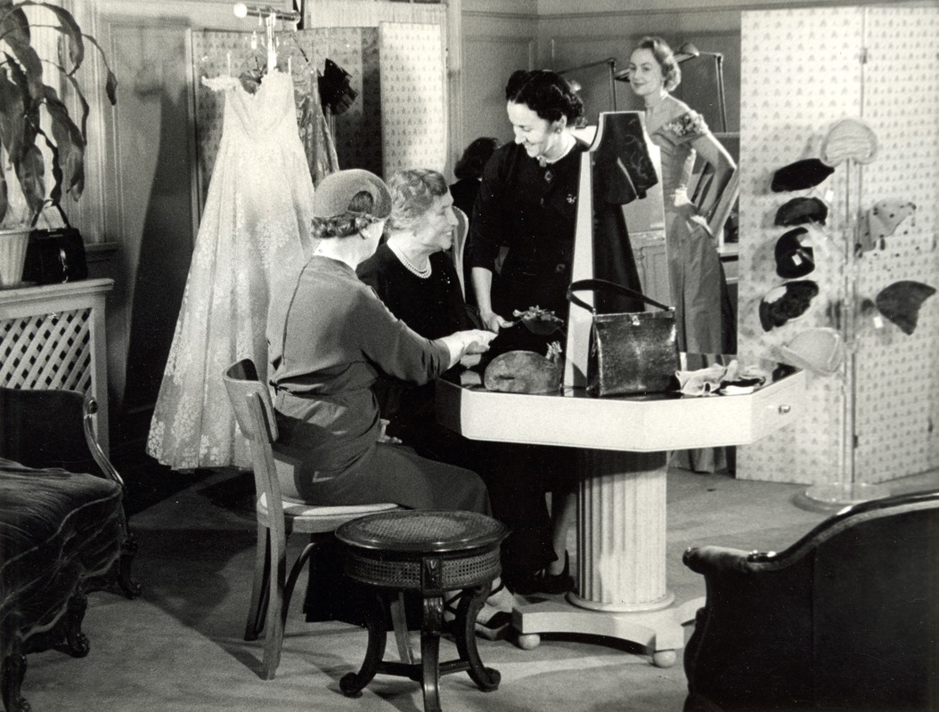 Helen Keller and Polly Thomson at Bendel's Hat Shop