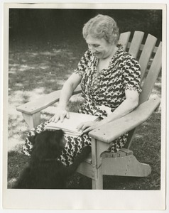Helen Keller Lounging Outside