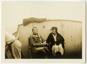 Helen Keller and Polly Thomson on a Boat